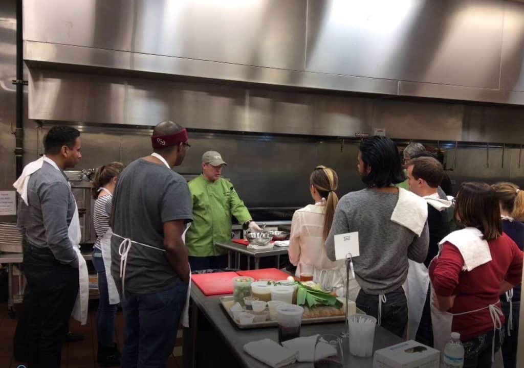 Chef Gives Instructions To Class | Team Building with Taste | teambuildingwithtaste.com